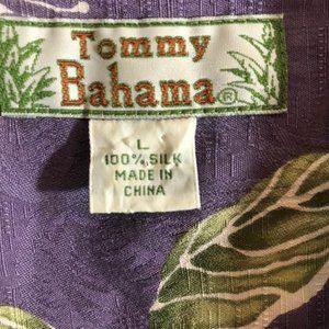 Tommy Bahama Tops - 100% silk Hawaii purple with blue flowers size L Tommy Bahama Tops - 100% silk Hawaii purple with blue flowers size L